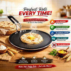 DesiDine Honeycomb Triply Roti Tawa Scratch Resistant (25 cm)