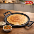 DesiDine Cast Iron Pre-Seasoned multipurpose Tawa (28 cm)