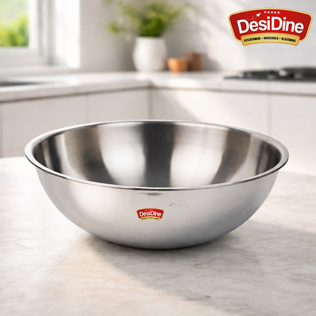 DesiDine Triply Stainless Steel Cookware Tasla For Dough Making & Cooking