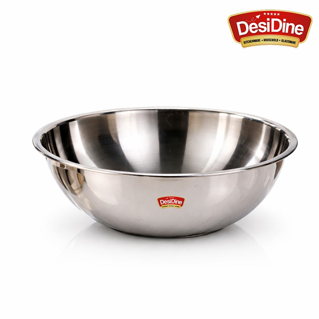 DesiDine Triply Stainless Steel Cookware Tasla For Dough Making & Cooking