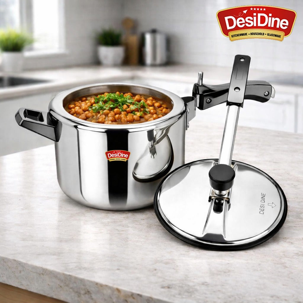 DesiDine Triply Stainless Steel Inner Lid Pressure Cooker