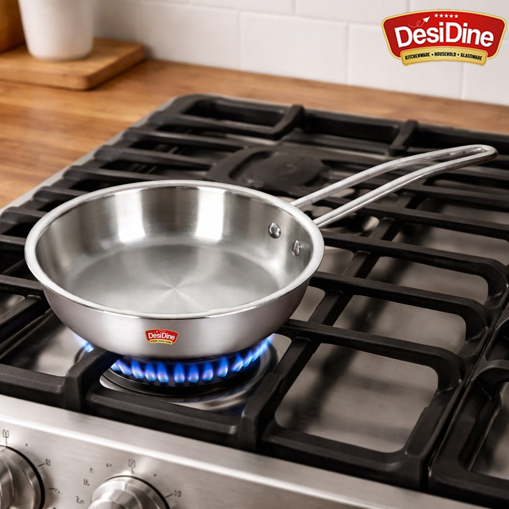 DesiDine Triply Stainless Steel Frypan