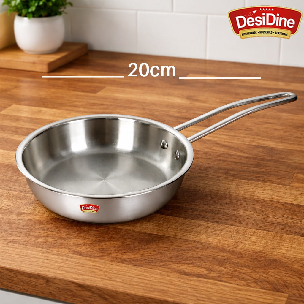 DesiDine Triply Stainless Steel Frypan
