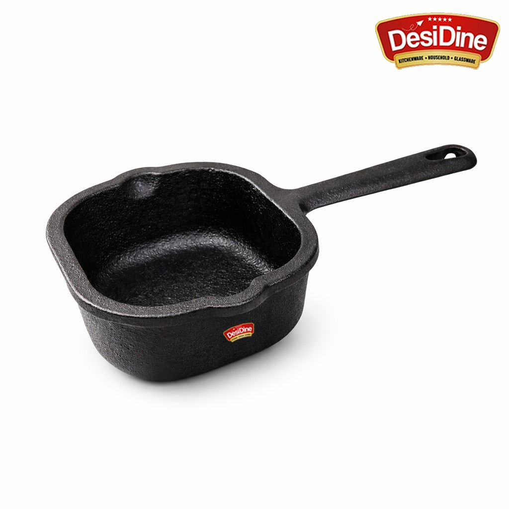 DesiDine Cast Iron Tadka Pan 10.5 cm, 1 kg
