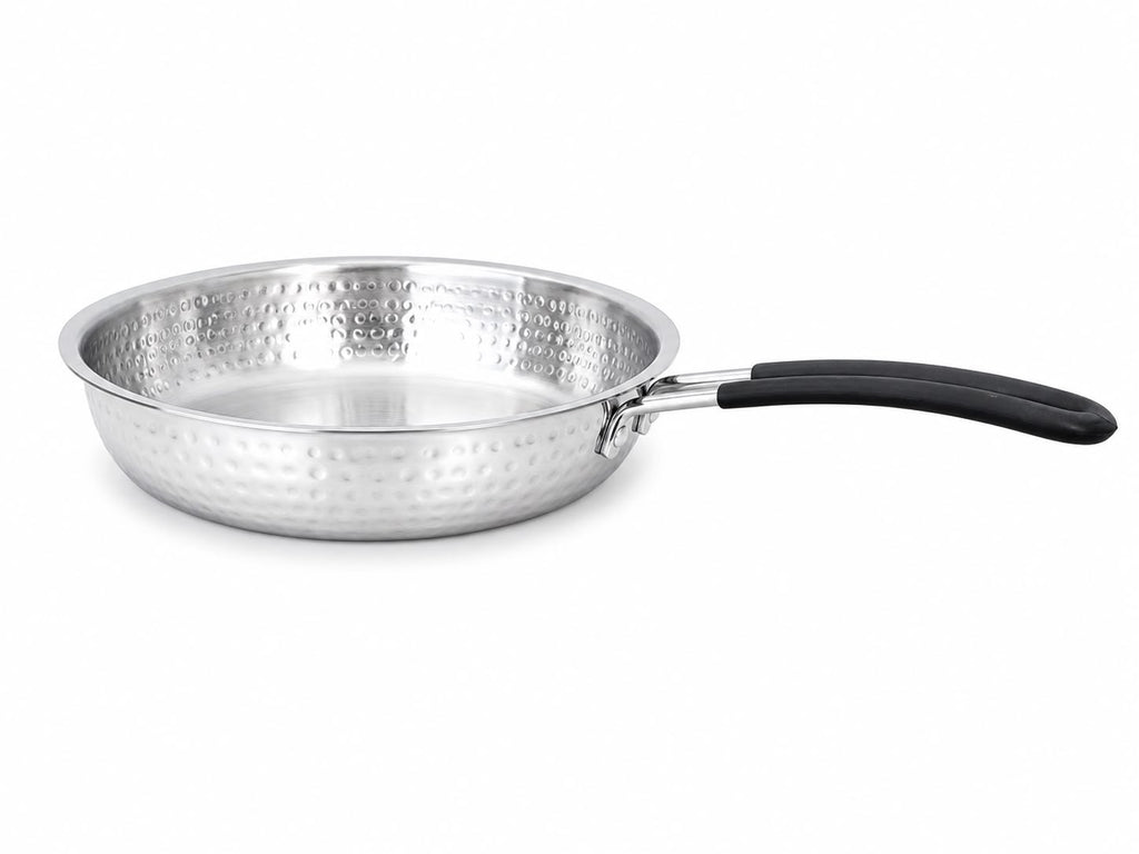 DesiDine Triply Hammered Steel Insulated Cool Grip Frypan