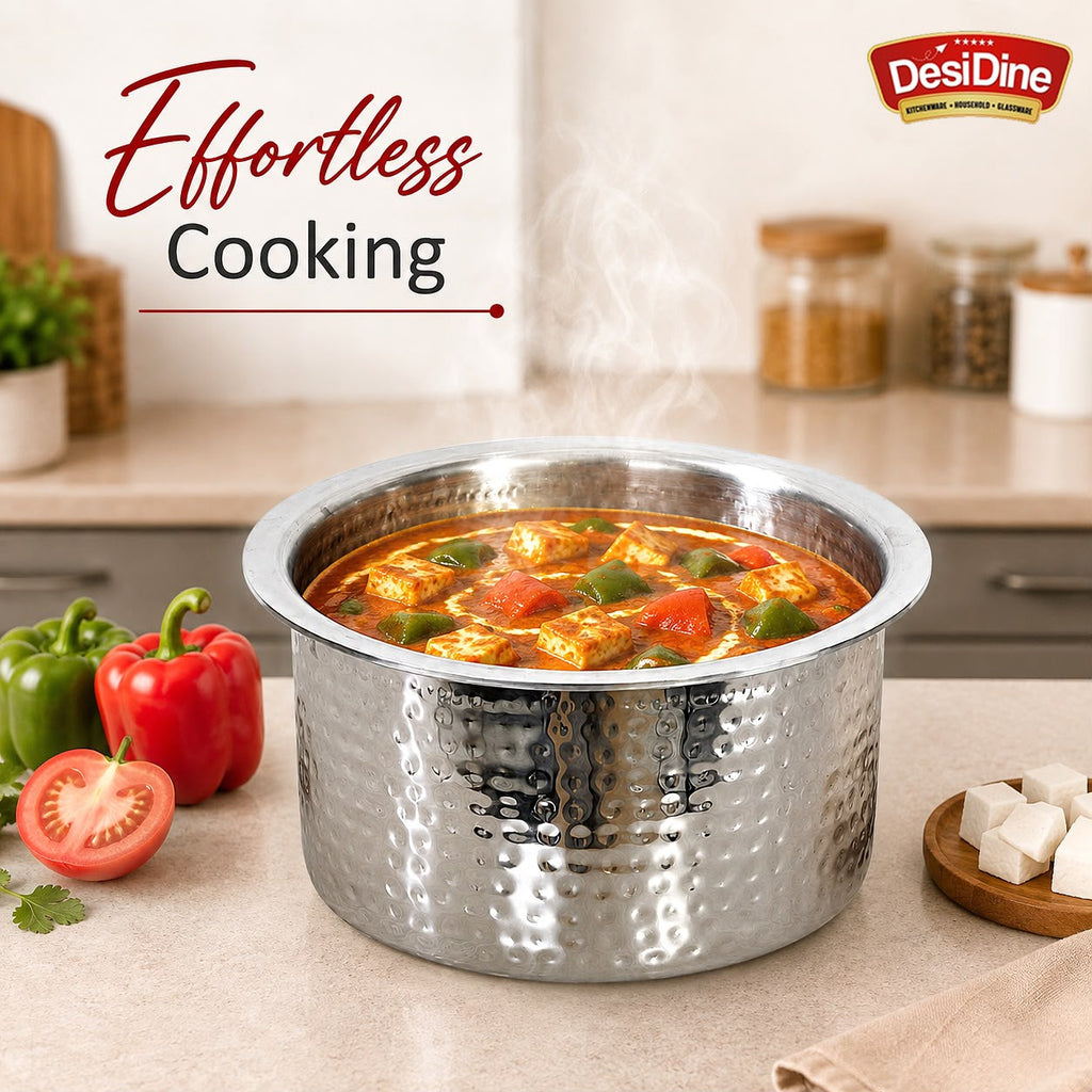 Desidine Triply Steel Hammered Tope Without Lid