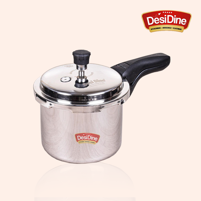 DesiDine Triply Stainless Steel Outer Lid Pressure Cooker
