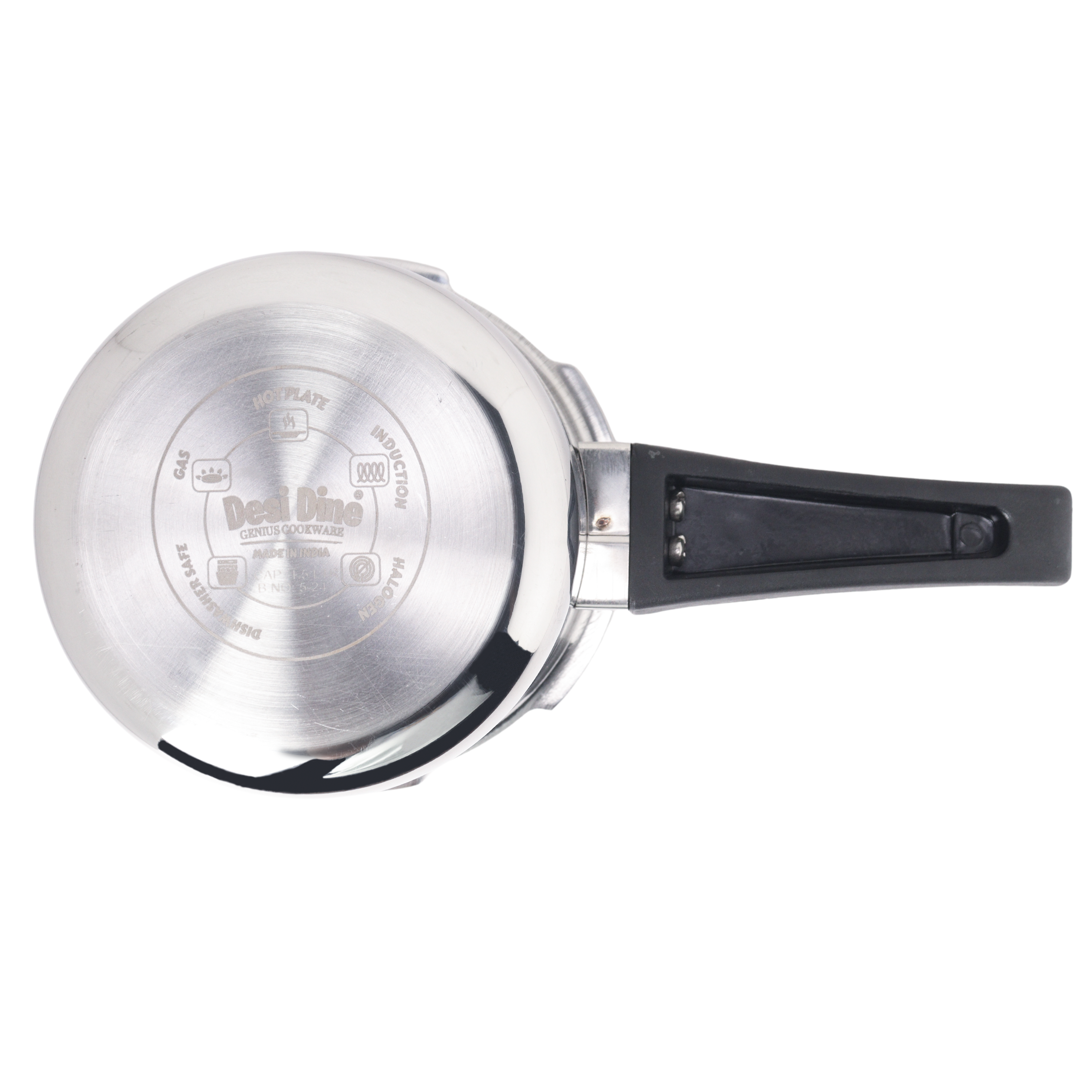 DesiDine Triply Stainless Steel Outer Lid Pressure Cooker