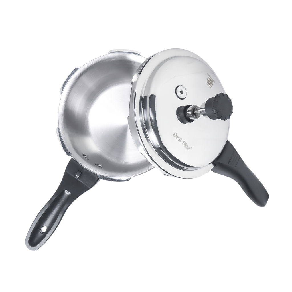 Desidine 2 pcs combo pack (Triply Pressure Cooker+ Triply Kadhai With Lid)