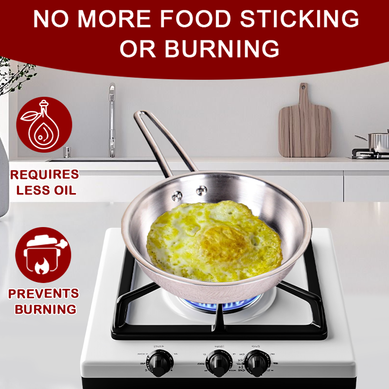 DesiDine Triply Stainless Steel Frypan