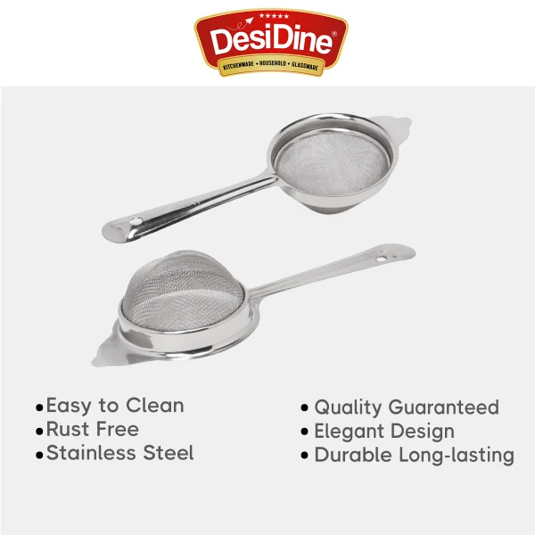 DesiDine Stainless Steel Tea Strainers