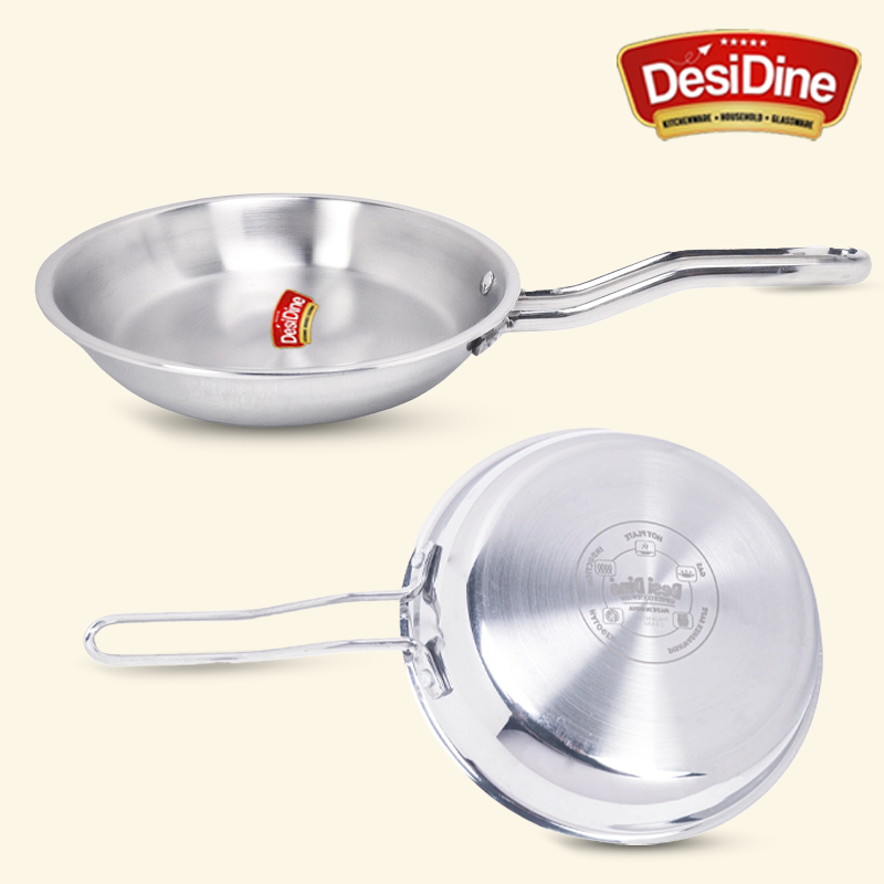 DesiDine Triply Stainless Steel Frypan