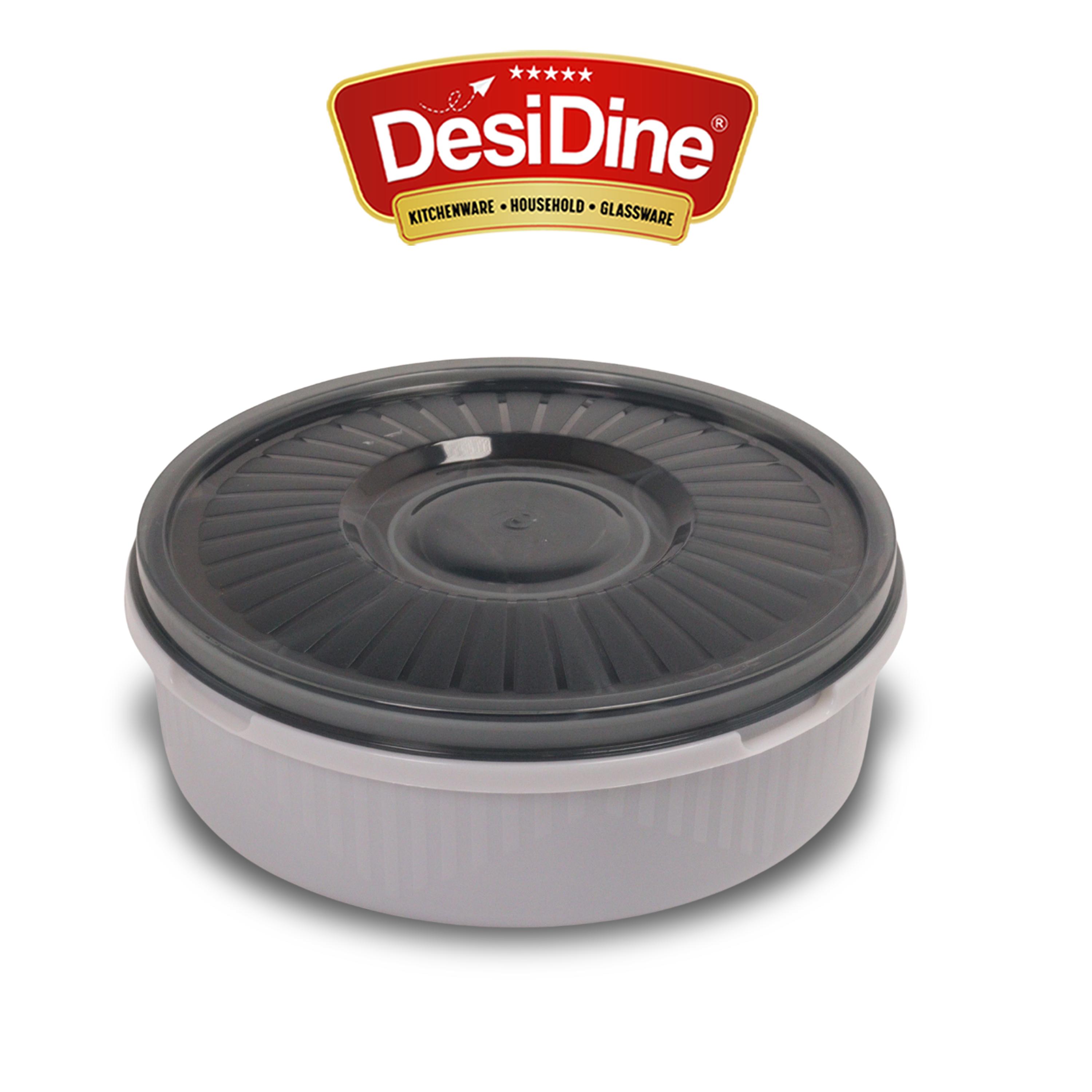 DesiDine Multipurpose Round  Plastic Masala Box With 7 Section With 1 Spoon