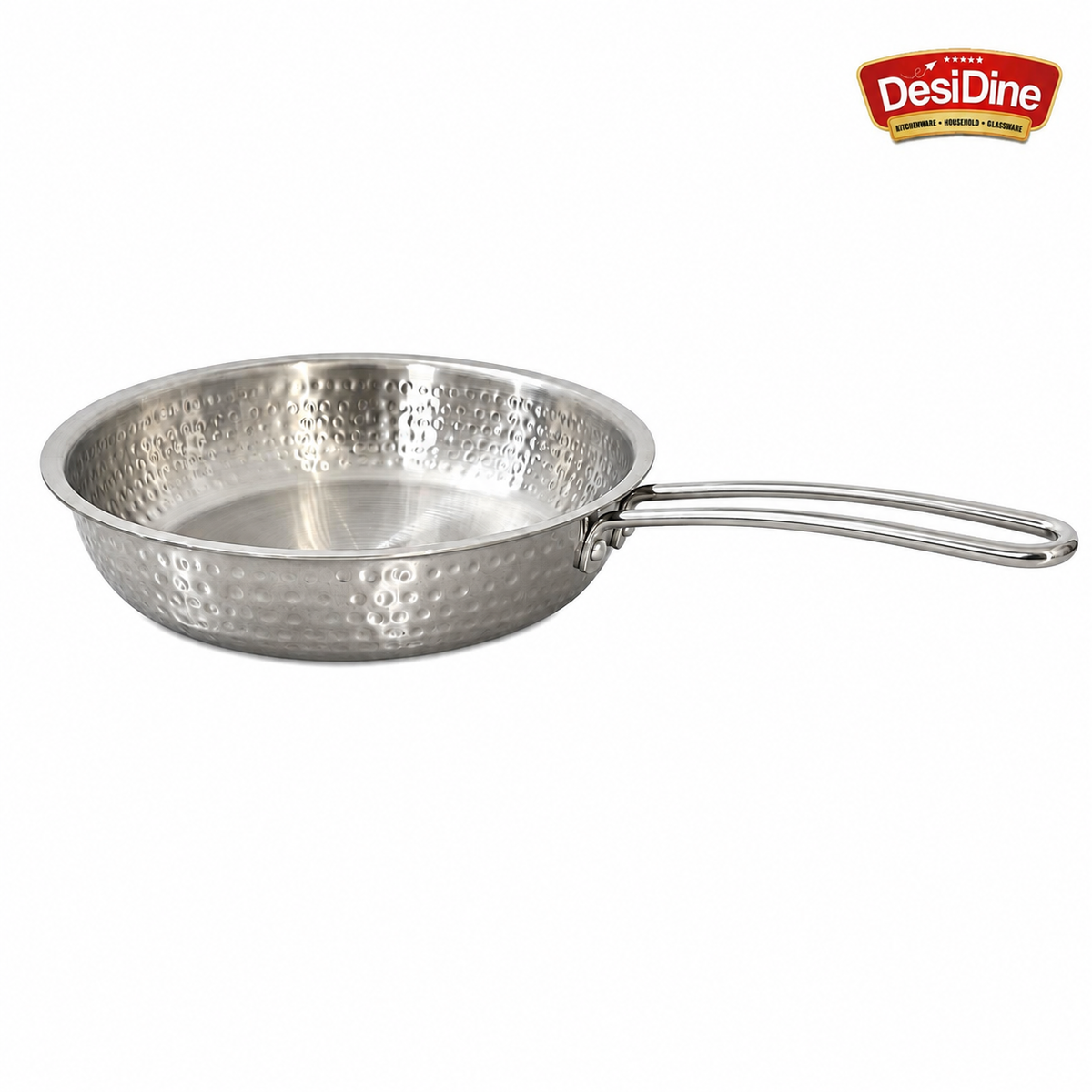 DesiDine Triply Hammered Steel Frypan