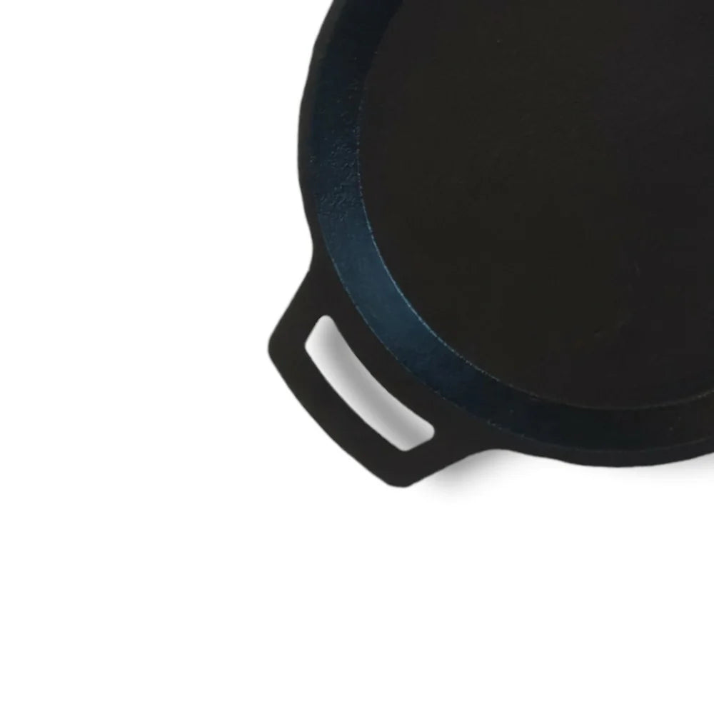 DesiDine Cast Iron Fish Fry Pan, 23 cm, Induction Friendly
