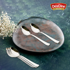 Desidine Stainless Steel Spoons Food Grade Silverware for Home & Kitchen- Mirror Polished
