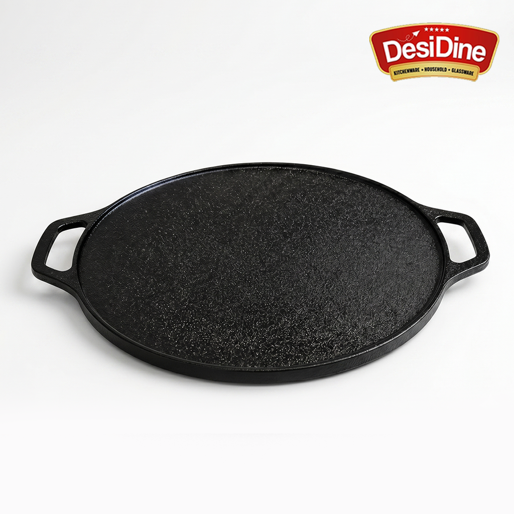 DesiDine Pre-Seasoned Cast Iron Dosa Tawa 30 cm