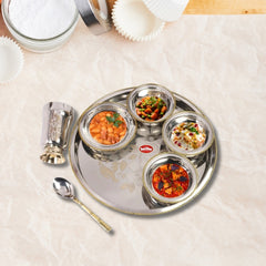Desidine Stainless Steel Floral Thal Set 7 Piece Set