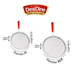 DesiDine Stainless Steel Papad Roast Jali Set of 2 pc