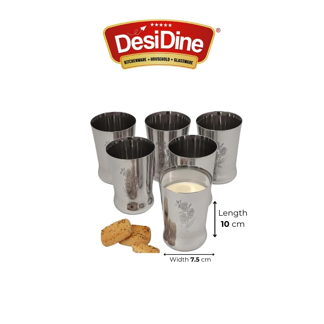 DesiDine Stainless Steel  Serving Glasses