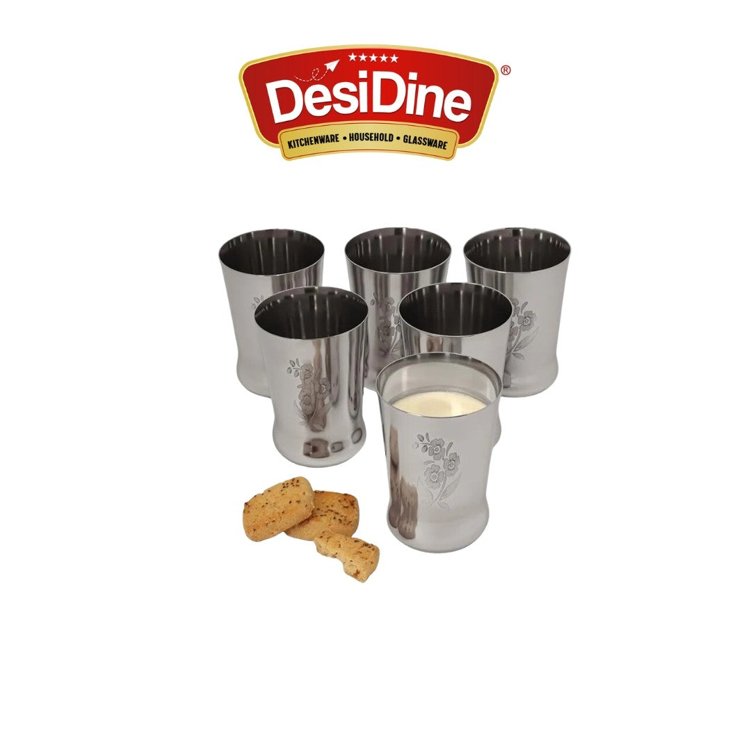DesiDine Stainless Steel  Serving Glasses