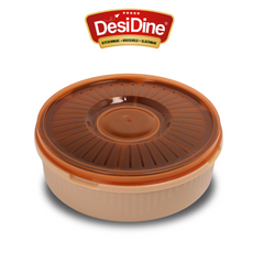 DesiDine Multipurpose Round  Plastic Masala Box With 7 Section With 1 Spoon