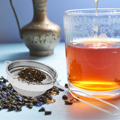 Stainless Steel Food Grade Round Tea and Coffee Strainer, Double Net Strong Mesh Jali