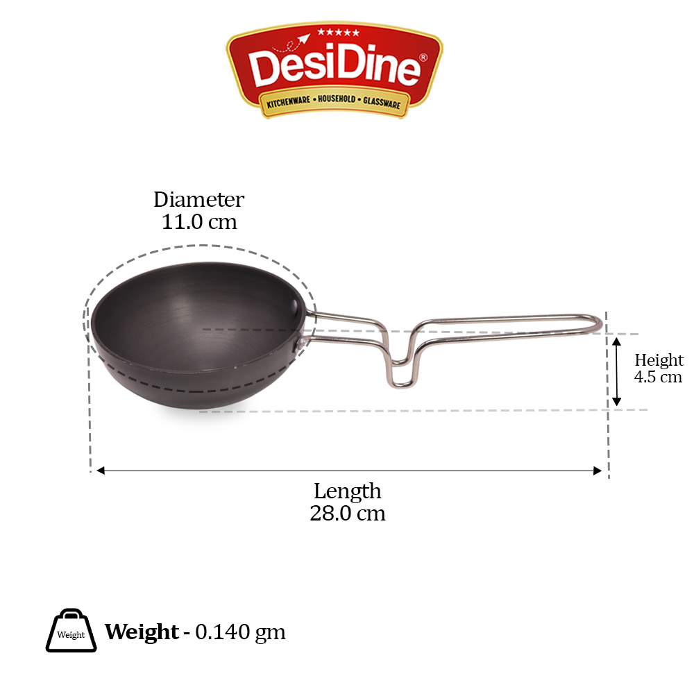 DesiDine Hard Anodised Tadka Pan